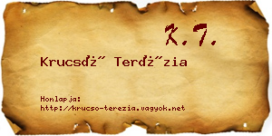Krucsó Terézia névjegykártya