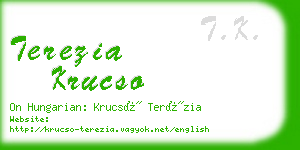 terezia krucso business card